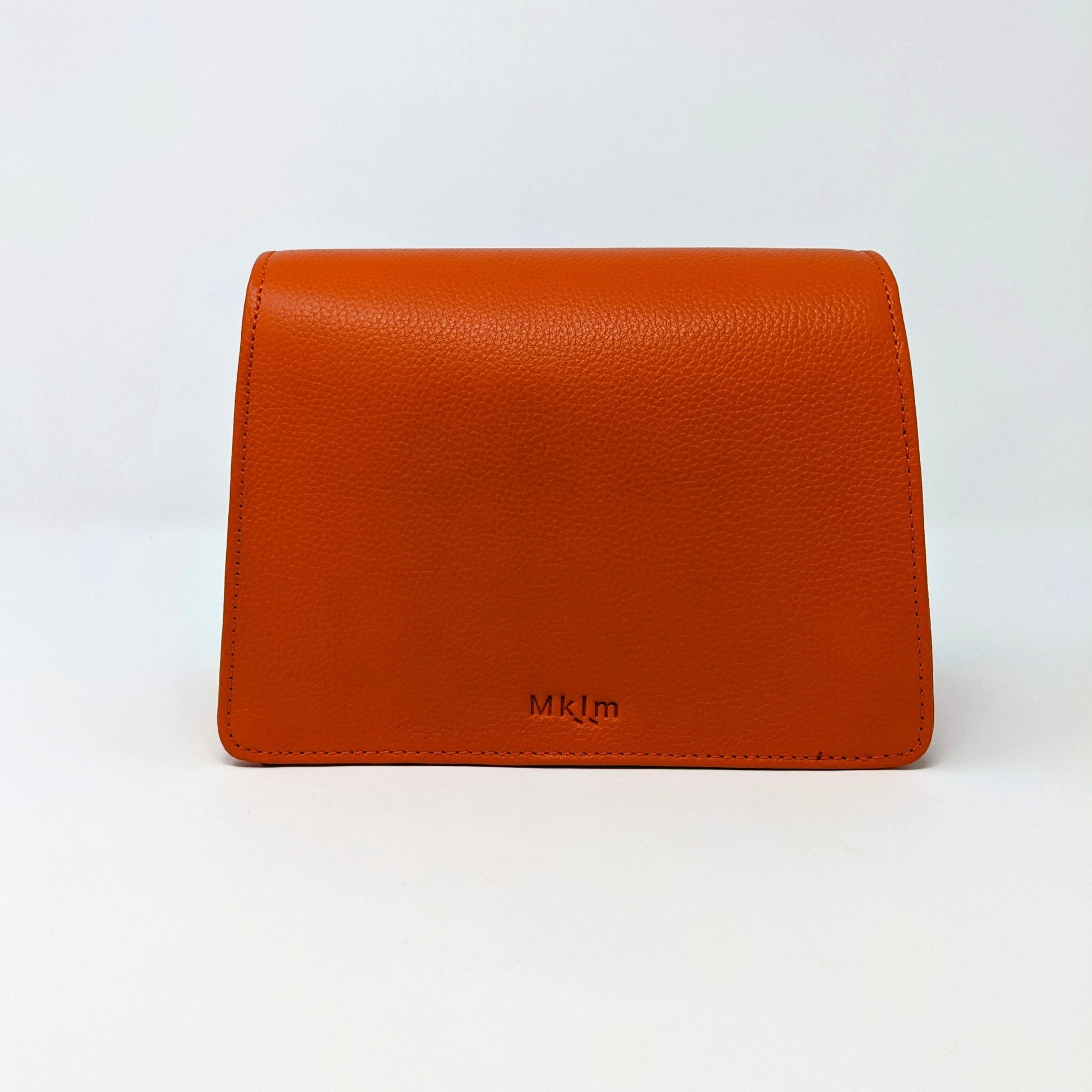 ELSINIYA Crossbag, Backside, engraved logo, tangerine colour