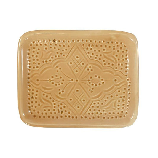 Rectangular Ceramic Vanity Tray - Small - Engraved & Gold (2 Colour Options)
