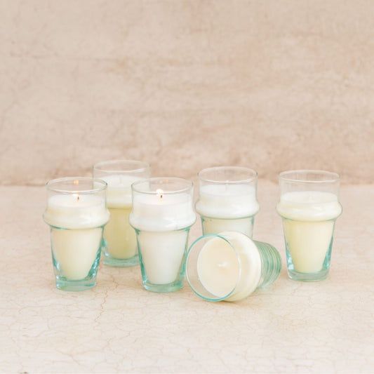 Recycled Glass Candles - Citronella - Set of 6